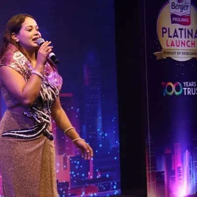 On stage for the spectacular Platina Launch by Berger Paints, a celebration of innovation and color.