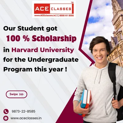 We are thrilled to announce that our student secured a 100% scholarship to Harvard University for an undergraduate program. This is a result of dedicated effort and our expert admission guidance.