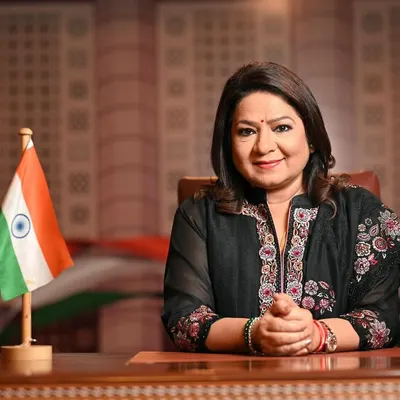I had the honor of creating a branding portfolio for Mrs. Anuradha Prasad, the Editor-in-Chief of News 24. This portrait, with the Indian flag, was designed to convey authority and national pride.