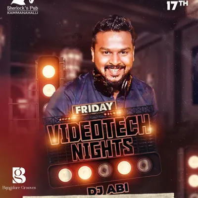 Poster for one of my 'Videotech Nights'. These events focus on mixing music videos live, a service I also offer for private parties to create a unique audio-visual experience.