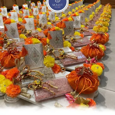 Invoke the blessings of Bajrangbali with these sacred hampers. I prepared this large batch for a spiritual gathering, with each hamper containing a Hanuman Chalisa and bhog prasad.