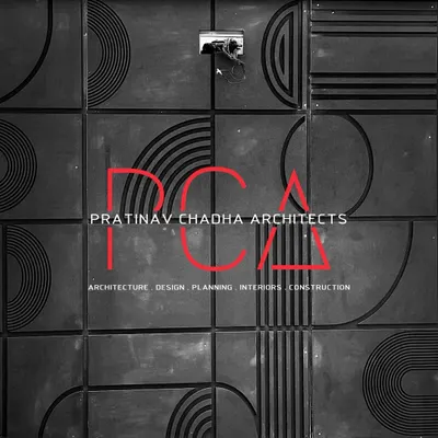 My firm's logo, PCA, overlaid on a geometric, textured background. This graphic represents my design approach: modern, structured, and detail-oriented.