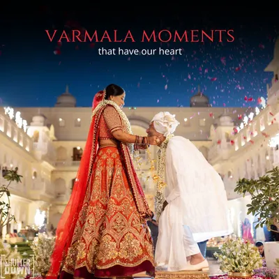 A collection of our most cherished varmala moments. Each one is a story of promises, petals, and priceless smiles, framed by a backdrop that is as unique as the couple themselves.
