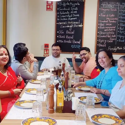 Celebrating the conclusion of our workshop with a meal together. These moments of connection outside the classroom are where the BWW community truly comes to life.