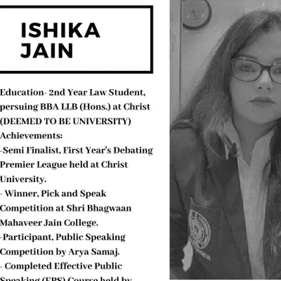 I believe in bringing in the best people for my workshops. This is the profile of Ishika Jain, a law student and accomplished debater, who organized our Public Speaking camp. Her expertise and achievements ensured the children received excellent guidance.