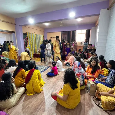 A candid moment from our Guru Purnima celebration. It is a special day where the entire Gurugriha family comes together to honor the sacred bond between a guru and shishya, reinforcing our cultural roots.