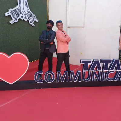 At an event for TATA Communications. Working with industry leaders like them has given me valuable insight into creating engaging experiences for diverse corporate cultures.