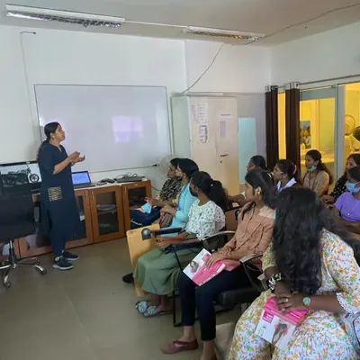 An interactive classroom session on career empowerment in the beauty industry. Our students benefit from direct learning and mentorship from experienced professionals.