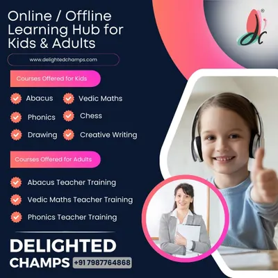I offer a wide range of courses to nurture talent at any age. This graphic provides a quick overview of my programs for kids, including Abacus and Chess, and my teacher training courses for adults.
