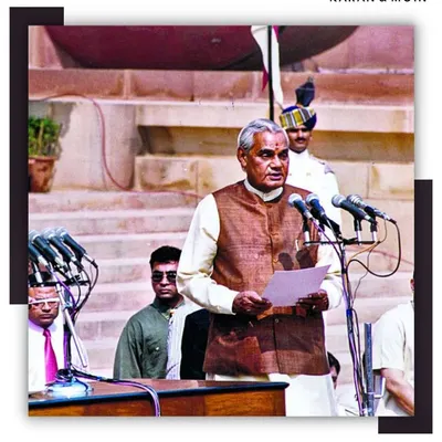 A defining moment in my journey, having designed the attire for Prime Minister Atal Bihari Vajpayee's 1999 oath ceremony. This image represents the heritage of purposeful, elegant menswear that forms the foundation of my brand.