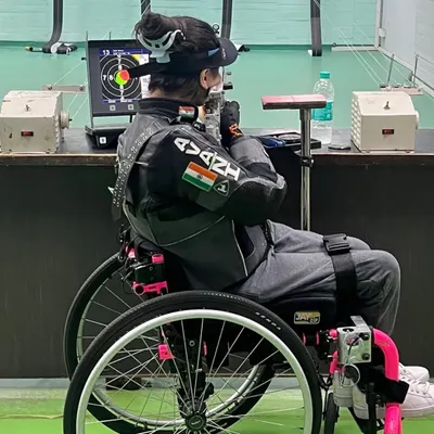 Paralympic champion Avani Lekhara during a focused training session at our range. We provide a world class environment for elite para athletes to prepare for the biggest stages.