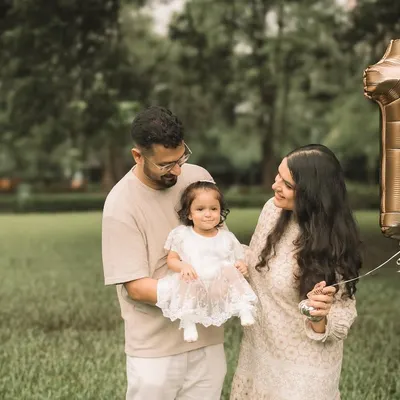 A beautiful family portrait celebrating their daughter's first birthday. I love capturing the connection between parents and their little one.