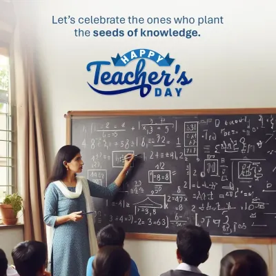 On Teacher's Day, we celebrate the educators who plant the seeds of knowledge. This image of a teacher guiding her students reflects our deep respect for the role mentors play in shaping futures.