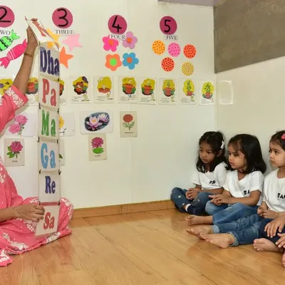 Here is one of our favorite learning tools in action. We use these colorful, stackable blocks to introduce the sargam notes (Sa, Re, Ga, Ma), turning the fundamentals of Indian classical music into a fun, visual game for our toddlers.