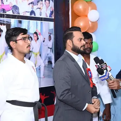 A proud moment at our Shotokan Karate Belt Grading test. It is important to have formal events where students can showcase their hard work and be recognized for their progress.