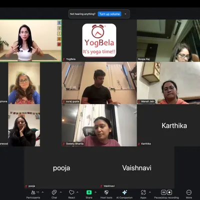 A screenshot from one of our live online classes for the fat loss program. I love being able to see my students and offer personalized guidance, creating a connected and supportive space even when we are physically apart.