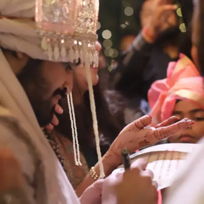 A close-up of a wedding ritual, capturing the sacredness and tradition that I seamlessly weave into every celebration.