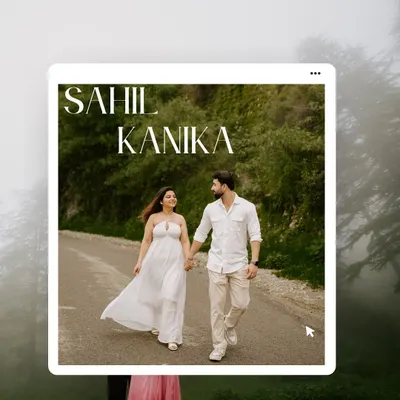 A couple enjoys a serene walk along a quiet mountain road in Uttarakhand. This natural, candid style is perfect for couples who love the peace of the hills.