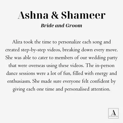 I am so grateful for this wonderful feedback from a bride and groom. It highlights my process of personalizing songs, creating step-by-step videos for overseas family members, and ensuring every in-person session is fun and energetic.