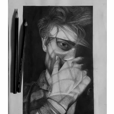 Aao tumhe main khud se milwata hoon. A self-portrait exploring dramatic light and shadow, trying to capture the artist behind the art.