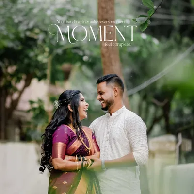 A candid, romantic portrait of a couple sharing a look of love, framed by lush greenery. I use natural elements to create a soft, intimate feel for my couple photoshoots.