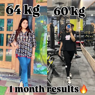 Just one month of consistent effort made this 4 kg weight loss possible. This before and after photo shows how quickly you can start seeing results with a targeted fitness and diet plan.