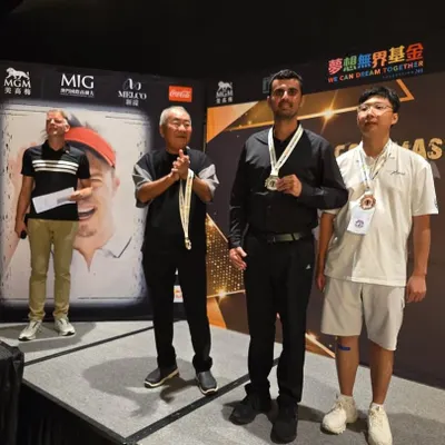 A Student Receiving a Medal at the Golf Masters in Macau: We proudly congratulate our student, Ranveer Singh Saini, for securing his 8th medal at the prestigious Golf Masters in Macau. His dedication and skill continue to make India proud on the global stage.
