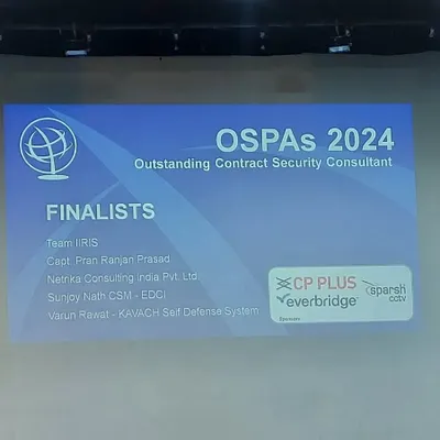 I was extremely grateful to be chosen as a finalist for the OSPAs 2024 award for "Outstanding Contract Security Consultant." Being selected among the top professionals in the security domain affirms that we are on the right track.
