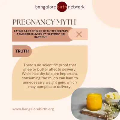 Myth vs. Truth: Does eating a lot of ghee or butter help with delivery? We debunk this common myth with facts. Excessive intake can lead to unnecessary weight gain, which may complicate delivery.