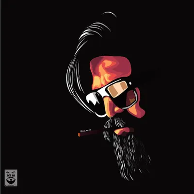 A stylized vector portrait of Rocky Bhai from the movie KGF. This piece demonstrates how I use dramatic lighting and sharp angles in my fan art to capture the intense personality of iconic characters.