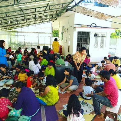 A snapshot from a bustling parent-child clay session at Chimply Fun Preschool. It was a fantastic turnout, with the floor filled with families discovering the joy of creating together.