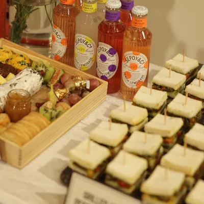 For the Forever New event, I curated a vibrant spread that included artisanal cheese boards with fresh fruits and mini grilled vegetable sandwiches. These offerings were paired with refreshing lemonades, providing a light yet satisfying menu for guests.