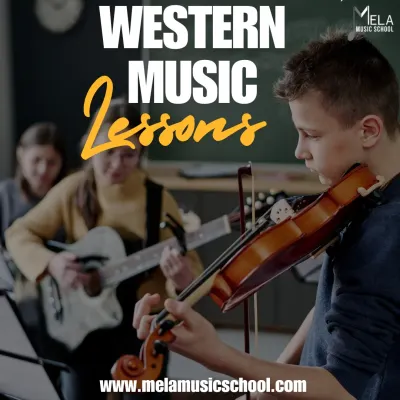 We offer comprehensive Western music lessons, where students can learn instruments like the violin and guitar in an ensemble setting, preparing them for group performances.