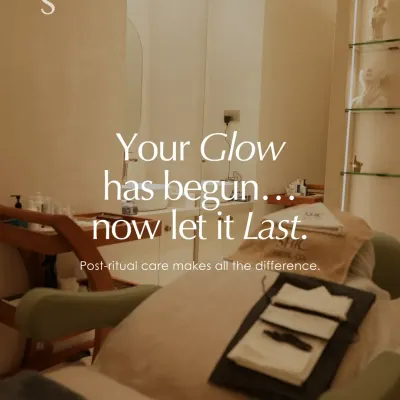 Your glow has begun, now let it last. Post-ritual care makes all the difference in maintaining the results of your treatment.