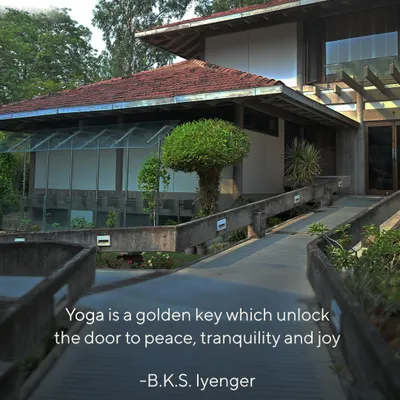 "Yoga is a golden key which unlocks the door to peace, tranquility and joy." This quote from B.K.S. Iyengar is embodied in the very architecture and atmosphere of my center, Yogakshema.