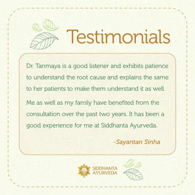 I am grateful for this feedback from Sayantan Sinha. It highlights my commitment to listening patiently, understanding the root cause of an issue, and explaining it clearly to my patients.