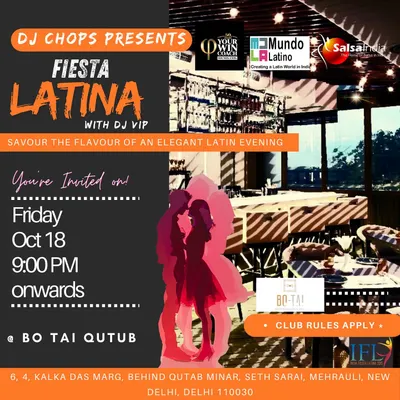 An invitation to our Fiesta Latina event at Bo Tai Qutub, a stunning venue with a view. These nights are designed to offer an elegant Latin evening, combining beautiful music with a specially curated menu and sophisticated ambiance.