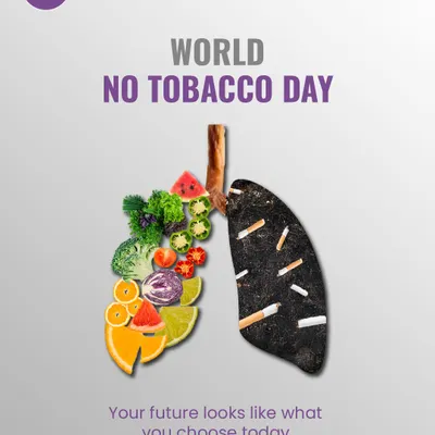On World No Tobacco Day, we share this important reminder. Your future health, including your skin's health, is a reflection of the choices you make today. Choosing to be tobacco-free is a powerful step towards a stronger, healthier life.