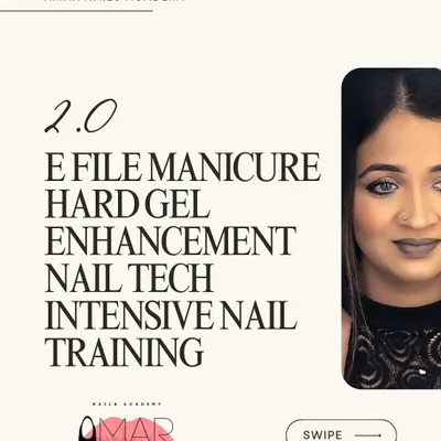 This is the start of your new career. My 2.0 Intensive Nail Training covers everything from E-File Manicures to Hard Gel Enhancements, designed to make you a confident and skilled nail technician.