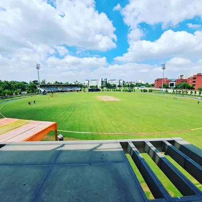 A stunning panoramic view of our picturesque cricket ground on Jamia's 102nd foundation day. This land has a rich heritage of hosting national and international players, a legacy I am proud to uphold.