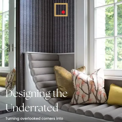 Designing the underrated. We turned this overlooked corner by the window into an unforgettable statement with custom-designed, channel-tufted seating.