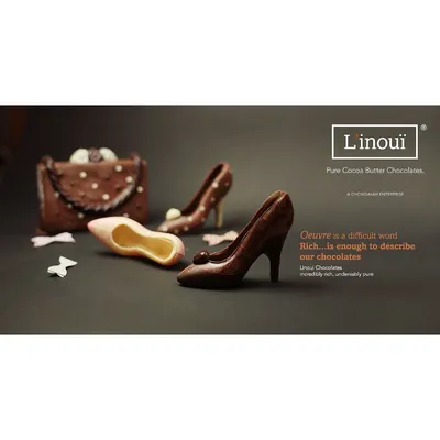 Our moulded chocolates, crafted into stylish high heels and a handbag. These whimsical creations prove that our pure, rich chocolate can be both delicious and a work of art.
