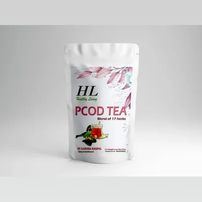 This is my PCOD Tea, a functional blend of 17 different herbs I created to help support hormonal balance. It's a core part of my approach to managing PCOS naturally through diet and lifestyle.