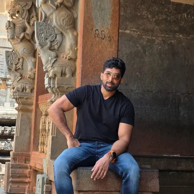 A quiet moment sitting amidst ancient temple pillars. These places have a powerful, calming energy.