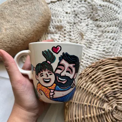 My special Father's Day coffee mug, celebrating the beautiful bond between a dad and his daughter. This hand painted mug is a perfect, heartwarming gift for all the amazing fathers out there.