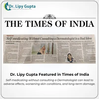 I was featured in the Times of India discussing the dangers of self-medicating your skin based on social media trends. It is always best to consult a dermatologist to avoid adverse effects and long-term damage.