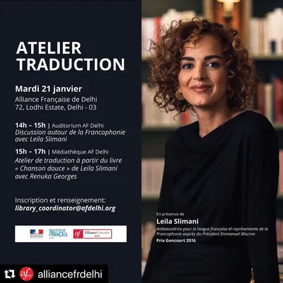 We hosted an exclusive translation workshop, "Atelier Traduction", with Leila Slimani, the acclaimed author and French presidential representative for Francophonie. Participants engaged directly with her Prix Goncourt winning work.