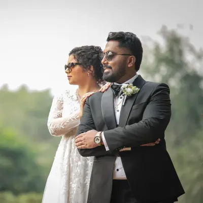 The "cool couple" shot. I love when couples are up for having fun with their portraits, like throwing on some shades for a quirky, memorable photo.