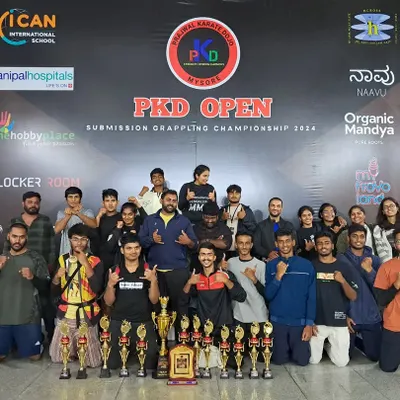 The team after a dominant performance at the PKD Open Submission Grappling Championship in Mysore. We are proud of every fighter who stepped on the mat and left it all out there.