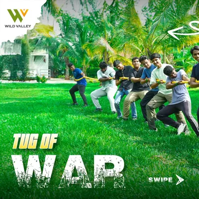 Pull together, win together. Our Tug of War challenge is an epic battle of strength and teamwork, perfect for corporate outings and school trips to build bonds and have some fun.